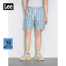 Lee Mall The Same Section 22 Spring Summer New Pint Light Blue Stripe Tightness Male Denim Shorts LMB100903100-572