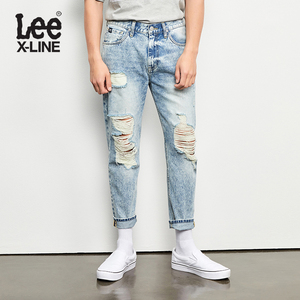 Lee男装2018春夏X-line浅蓝色九分牛仔裤L147313HH8NR