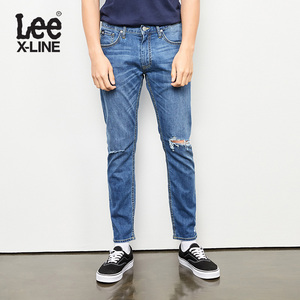 Lee男装2018春夏XLINE蓝色牛仔裤L117093HN8NU