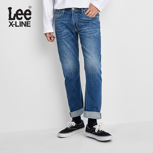 Lee男装18春夏新款X-line蓝色九分牛仔裤L127263QJ8MW
