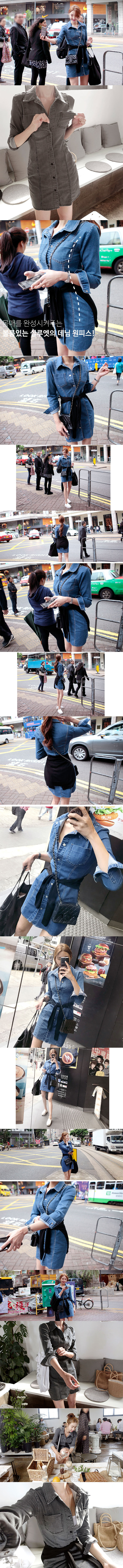 Now N-A29 váy phụ nữ hàn quốc nữ 2019 mới co giãn mỏng qiao váy denim thời trang - váy đầm