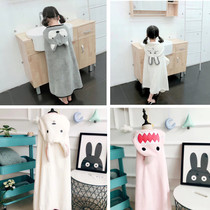 Summer cartoon baby suction cloak bath towel newborn children swimming bathrobe adult quick-drying beach bath shawl