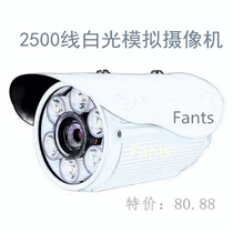 White light monitoring camera full color HD 2500 line outdoor lighting waterproof night vision wired analog camera
