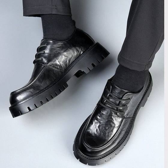 Leather shoes for men's spring and summer new genuine leather British business formal wear thick sole casual men's shoes heightened big head derby shoes
Leather shoes for men's spring and summer new genuine leather British business formal wear thick sole casual men's shoes heightened big head derby shoes