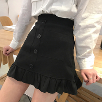 Skirt 2021 net red skirt black temperament high waist fishtail skirt new winter skirt skirt women Spring and Autumn Sweater