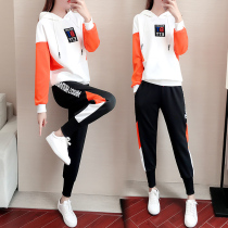 2022 New Loose Hoodie Set Women's Autumn Long Sleeve Western Style Fashion Casual Korean Style Sports Casual Two-piece Set Fashion