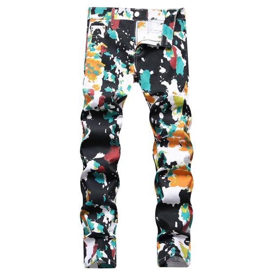 Street printed jeans Fashion contrasting color personality floral pants Alternative trend elastic small feet jeans men's trendy
Street printed jeans Fashion contrasting color personality floral pants Alternative trend elastic small feet jeans men's trendy