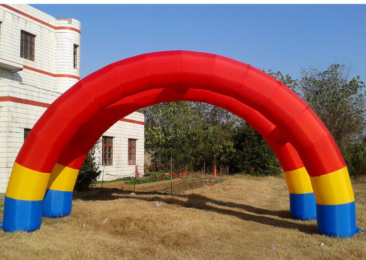 批发充气帐篷拱门开业气模广告彩虹门庆典方形双拱厂家直销