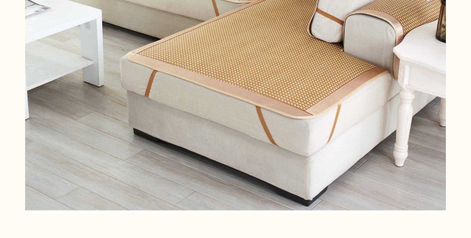 凉席沙发垫夏季防滑夏天款凉垫沙发席子客厅实木冰丝藤席简约套罩