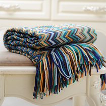 Bohemia blanket office blanket shawl nap sofa cover blanket knitted bed tail blanket Nordic woven air conditioner