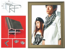 Profile type poster display rack advertising production and processing kt board advertising design aluminum alloy display rack