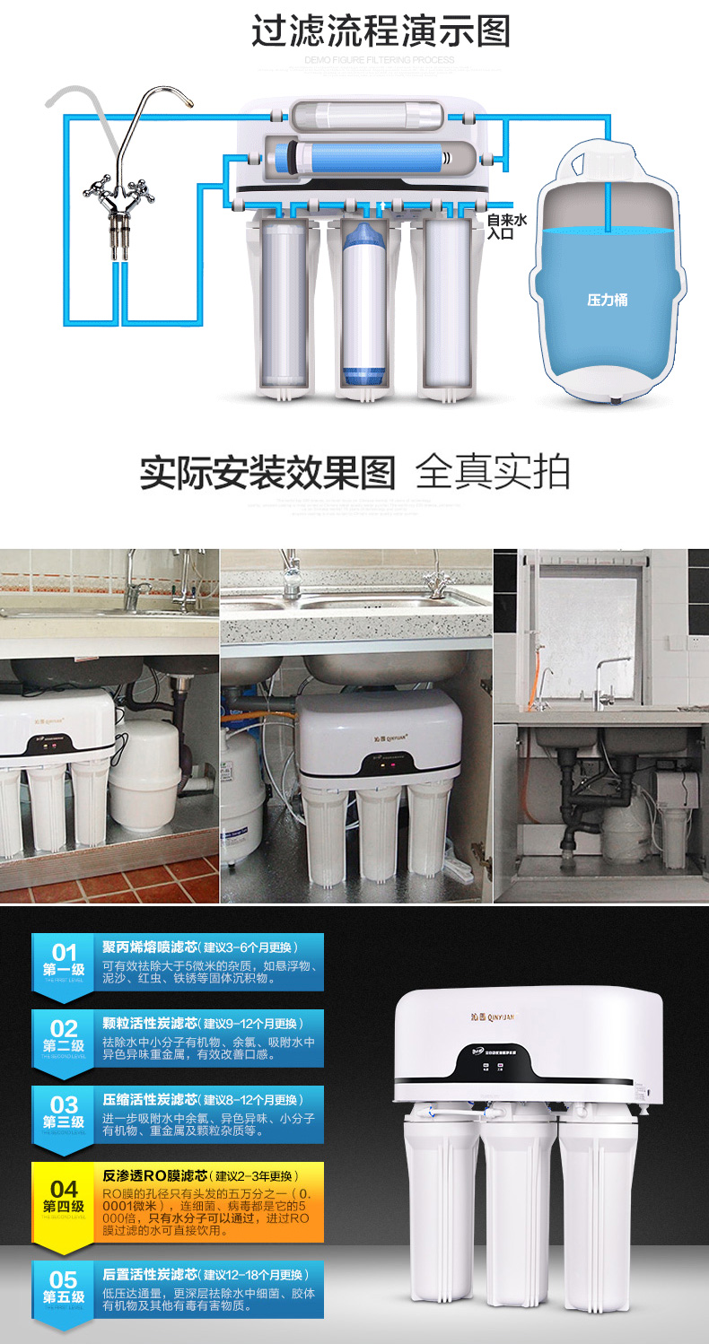 stevoor/斯帝沃 沁园净水器直饮厨房自来水净化器家用