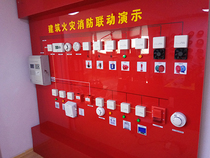 Building fire fighting linkage demonstration system simulates automatic fire alarm computer automatic fire extinguishing