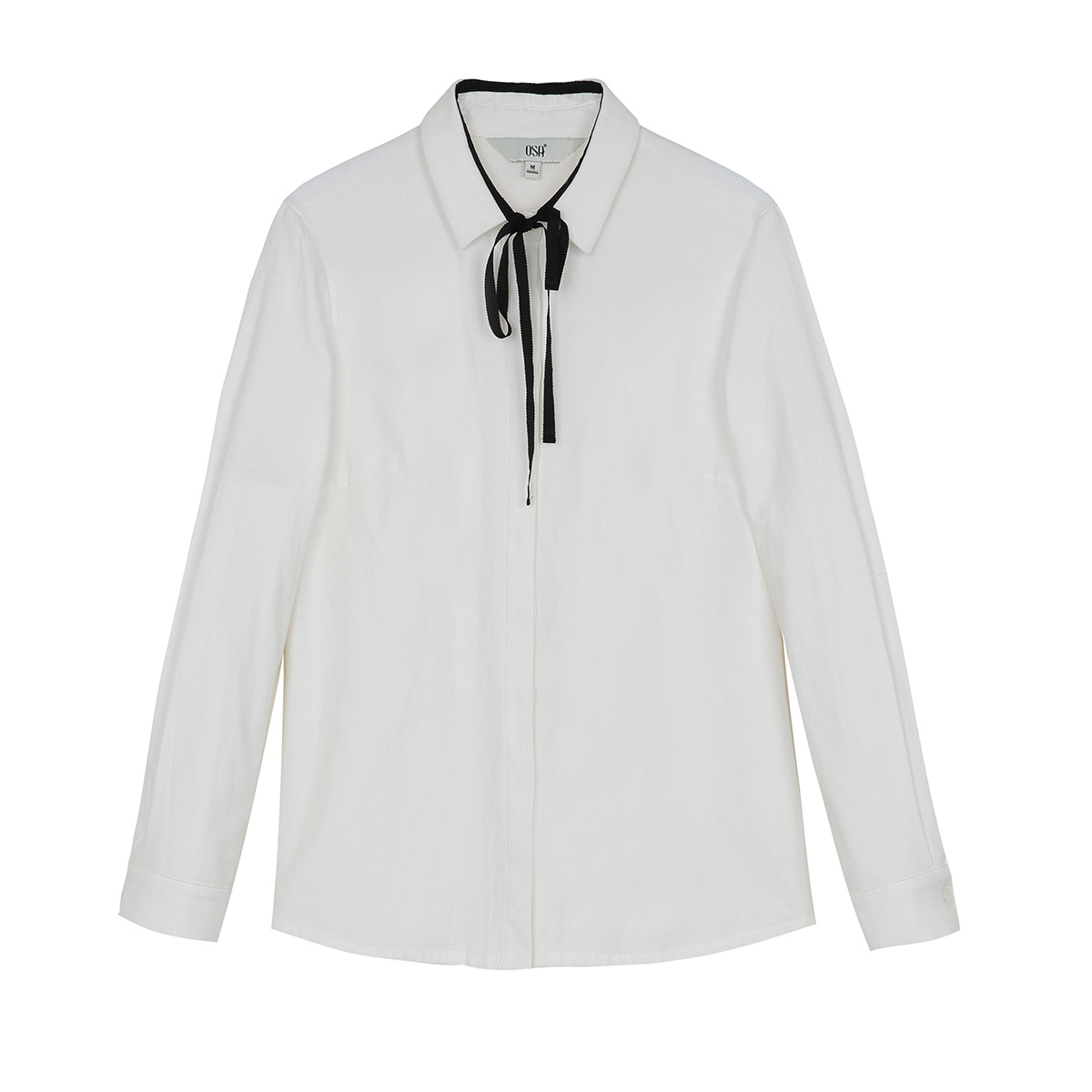 OSA欧莎2016冬装新款韩版百搭白色长袖保暖加绒衬衫女韩范D12103产品展示图4