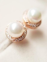 Korean version of Korean version fashion trend pearl earrings earrings ornament female