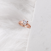 High quality exquisite crown 4 claw half carat 50 points simulation diamond ring Bride wedding proposal zircon ring