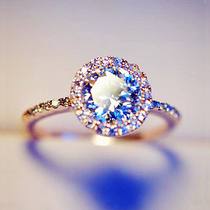 European and American elegance stars love minimalist 2 carat high quality crystal emulation diamond ring luxury style ring ornament