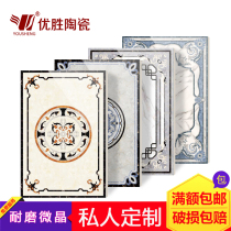 Whole house custom tile parquet European floor tiles Guest restaurant floor cast crystal tiles Corridor aisle floor tiles parquet