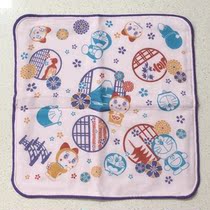 Japanese system Bandai BANDAI Doraemon A dream pure cotton small handkerchief with small square towel round window 23cm * 23cm