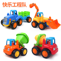 Huile toy car engineering car Happy engineering team 326 digging bulldozer mixing excavator car boy