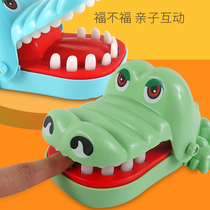 Kids Baby Safe Bite Finger Crocodile Toy Soft Glue Teeth Not Hurt Finger Shark Pull Tooth Parental Gu