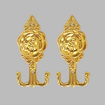 Window hook European rose good-looking high-grade affordable curtain hook Wall hook tied spike strap hook Retro type 7 yuan pair