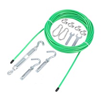 Easy and convenient package plastic rope factory warehouse rental room hanging shading curtain cloth without punching steel wire rope