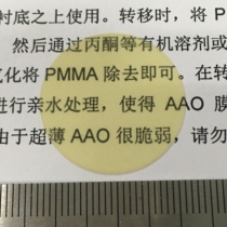 Pore spacing 125nm double pass AAO template porous alumina template