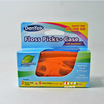 US imported DenTek portable flosstick 6*2 dental floss stand flat wire to send original box Travel Pack