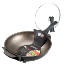 30CM gold Korean Maifan stone wok smoke-free non-stick flat bottom induction cooker special universal original imported 32 light