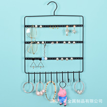 Earrings Storage Rack Wall-mounted Wall Jewelry Rack Necklace Ear Nail Ornament Containing Box Creative Large Capacity Show Shelf Home Shelf