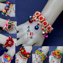 Ethnic style handmade fabric Bell bracelet dance girl retro wrist jewelry simple personality travel gift