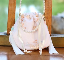 Ancient Female Backed Sackbag Mobile Bag Pearl Backed Lace Flower Package Antique Flower Pumper Package