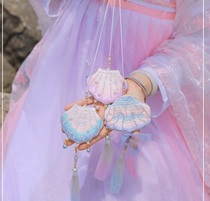 Dream summer fragrance double-sided embroidered shell jellyfish hanging bag with shaped fragrance bag accessories belt