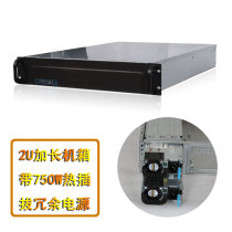 2U server chassis redundant power supply package 750W1 1 power supply 650MM support server motherboard dual power supply