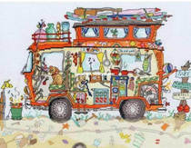 Bothy Threads XCT16 Straight Through Camping Car Cross Stitch Redrawing Source File Xsd