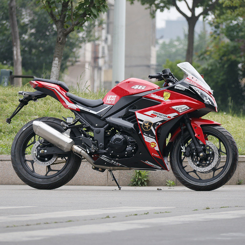 全新摩托车跑车国四电喷小忍者400c双缸公路赛地平线v6整车可上牌