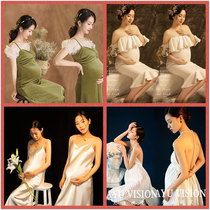 20 pregnant women Photo clothing new retro cheongsam meticulous painting photo art cheongsam pregnant women Photo