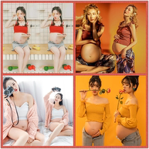 New pregnant women Photo clothing Korean version of fresh set photo studio photography clothing cute wind pregnant mother photo photo