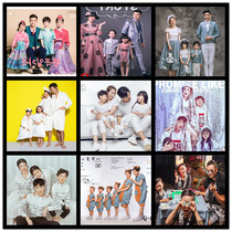 New family portrait parent-child photo clothing Chinese style studio photography Personal photo A family of seven photo clothing