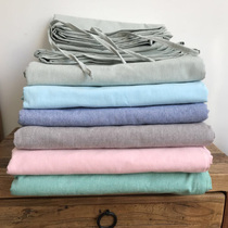 (Liu sisters house)new solid color high-grade cotton coarse cloth sheets three or four sets of fabric