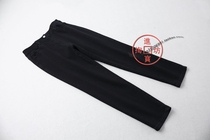 186B 1022 simple fashion and warm suede interior soft waxy elastic waist and ankle denim straight pants