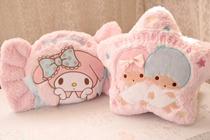 Super cute pink five-pointed star Gemini pillow pink candy melody melody small cushion car pillow neck pillow