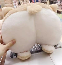 Corgi ass pillow hand cover hand warm doll cushion cute dog ass plush toy New Year gift
