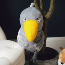 Stork and fox fur fleece toy sitting cold big mouth Doll Doll Doll Buddha cute mourning sitting Doll Gift