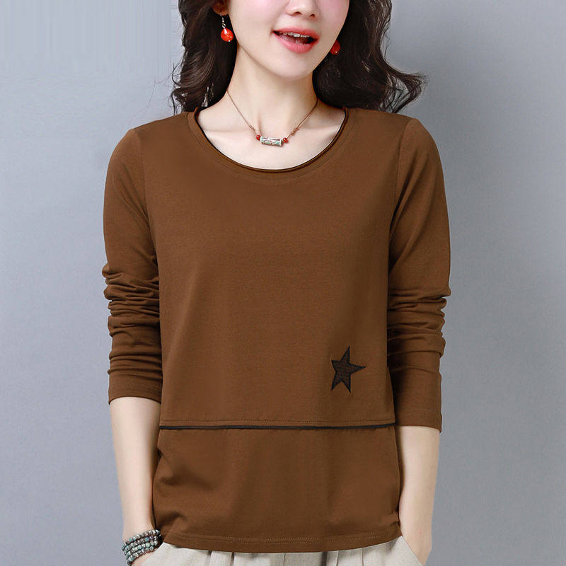 长袖t恤女韩版宽松春秋装2019新款上衣