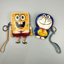 Cartoon girl coin purse female small cute 2019 new short student Korean coin bag keychain small wallet