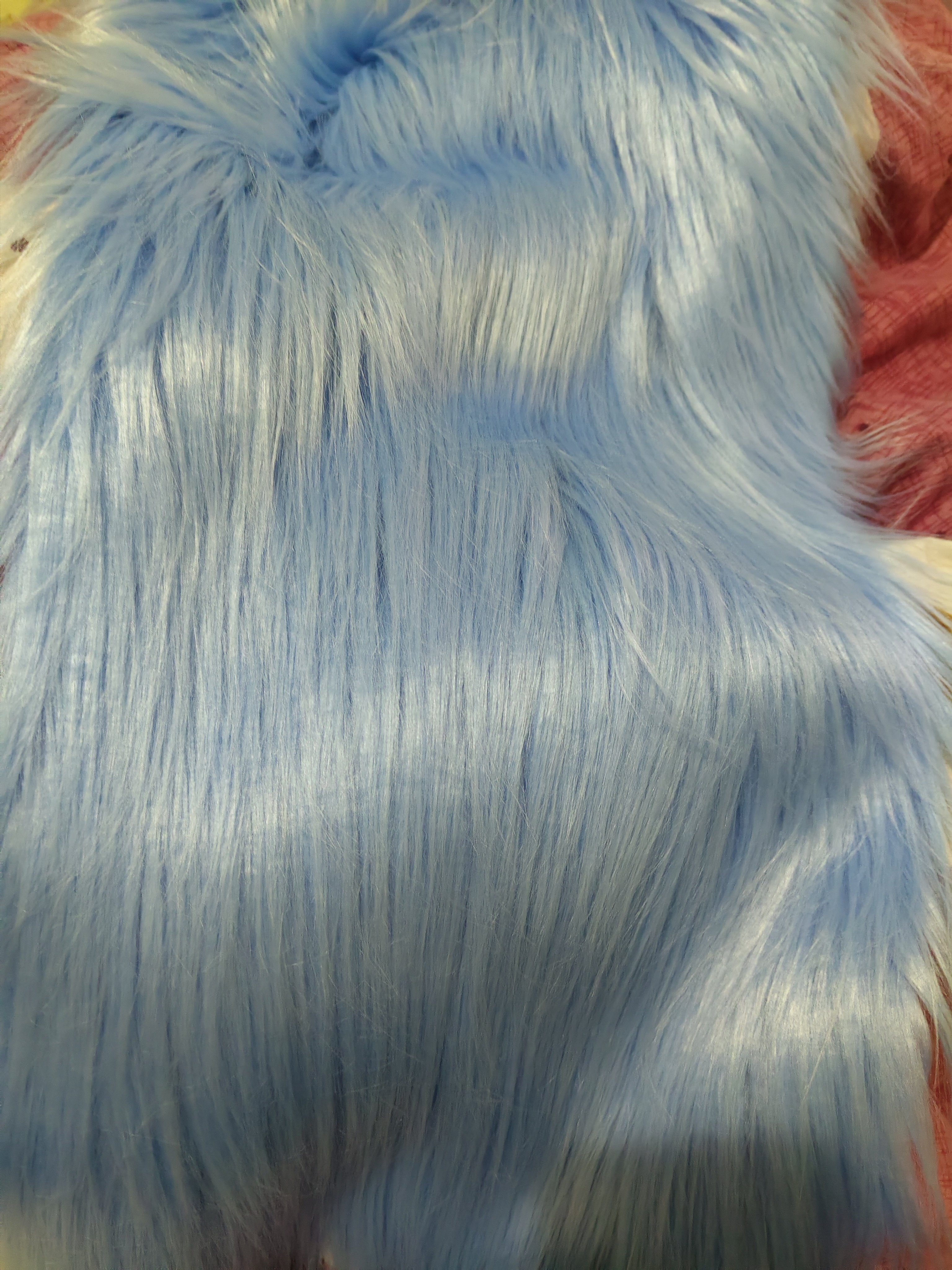 落水毛长毛绒9cm长毛滚束棉花娃娃长毛炸毛布料手作兽装头发布料