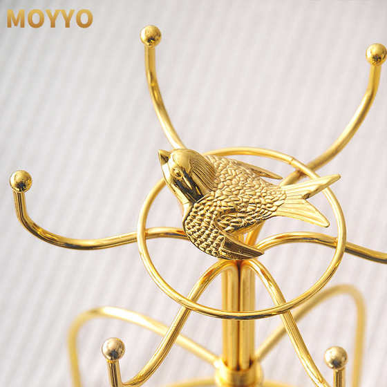 Moyyo 유럽 스타일의 금도 도금 조류 스탠드 커피 컵 접시 컵 접시 랙 거꾸로 배수구 컵 스탠드 차 컵 스탠드 가정용 Moyyo 유럽 스타일의 금도 도금 조류 스탠드 커피 컵 접시 컵 접시 랙 거꾸로 배수구 컵 스탠드 차 컵 스탠드 가정용