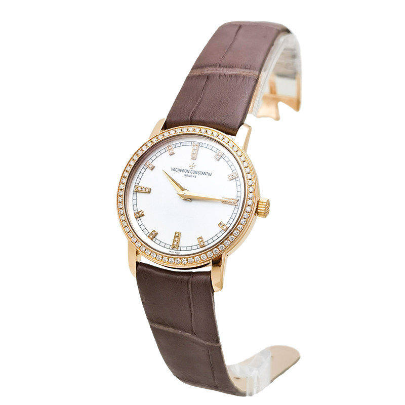 8新] 江诗丹顿18k玫瑰金原镶钻女表25558/000r-9406